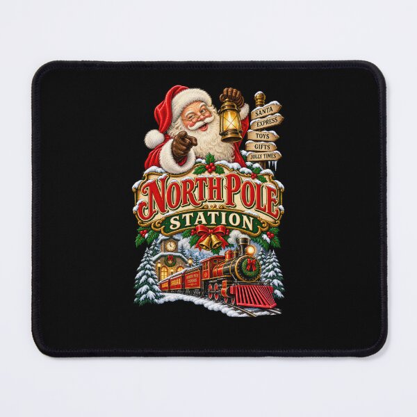 Item preview, Vintage North Pole Station – Santa Christmas Train designed and sold by RockitBaby.