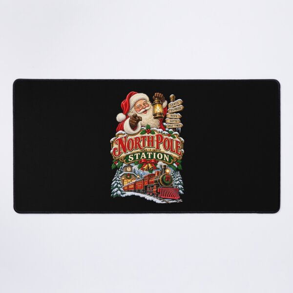 Item preview, Vintage North Pole Station – Santa Christmas Train designed and sold by RockitBaby.