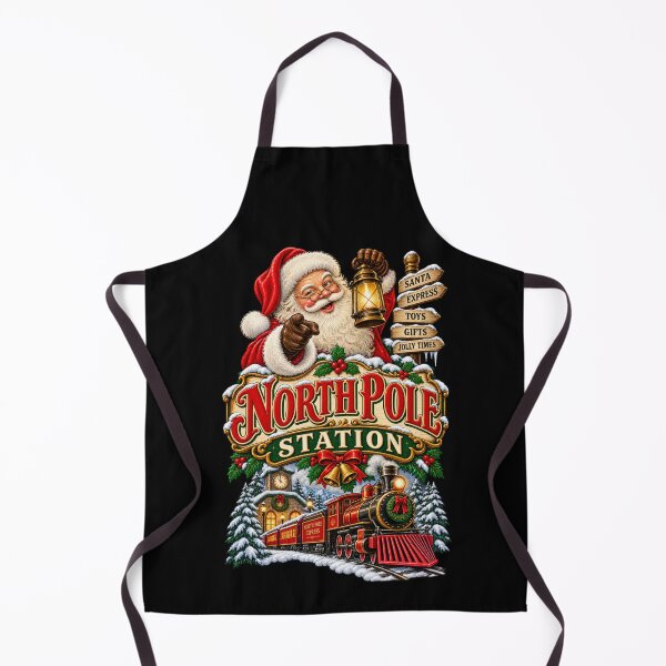 Item preview, Vintage North Pole Station – Santa Christmas Train designed and sold by RockitBaby.