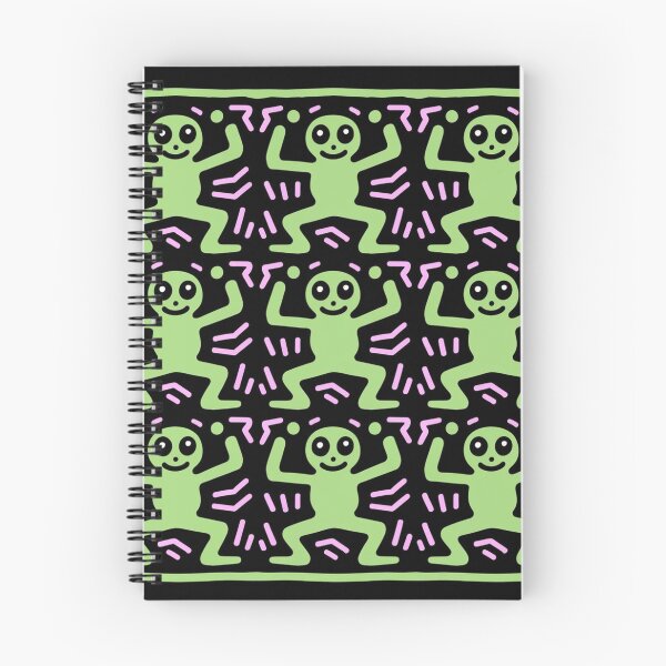 Item preview, Groovy Green Halloween Skeleton Dance Pattern designed and sold by NatArtSA.