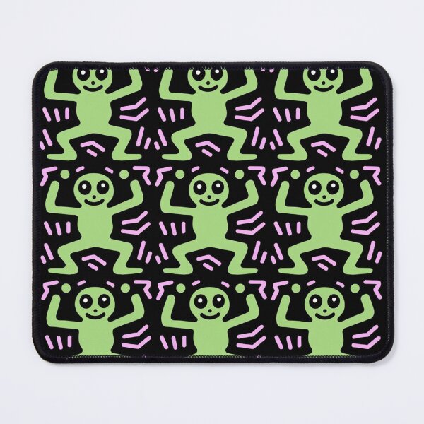 Item preview, Groovy Green Halloween Skeleton Dance Pattern designed and sold by NatArtSA.