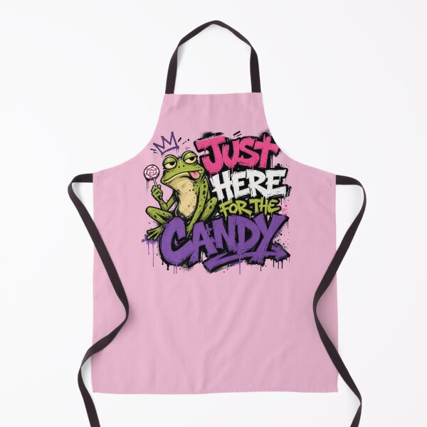 Item preview, Just Here For The Candy Graffiti Frog T-Shirt | Cute Toad Lollipop Purple Pink Streetwear Gift designed and sold by illeN-Art-World.