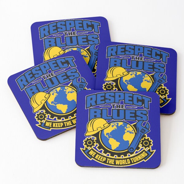 Item preview, Respect The Blues We Keep The World Turning Blue Collar Worker designed and sold by MirengLab.