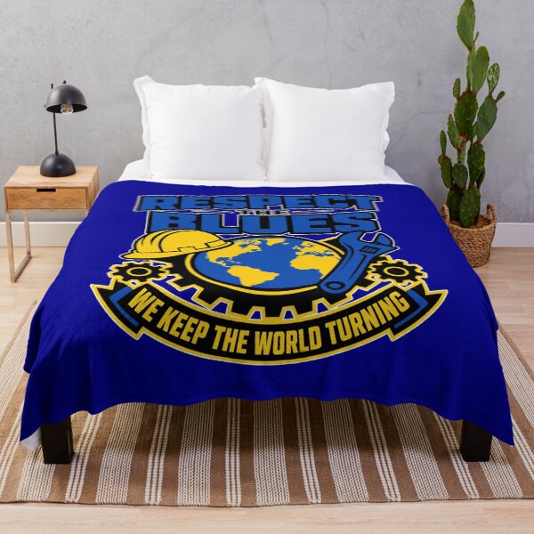 Item preview, Respect The Blues We Keep The World Turning Blue Collar Worker designed and sold by MirengLab.