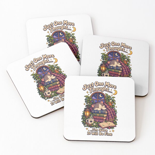 Item preview, Just One More Thought – Cozy Overthinking Cat Pixel Art designed and sold by Handmade--Heaven.