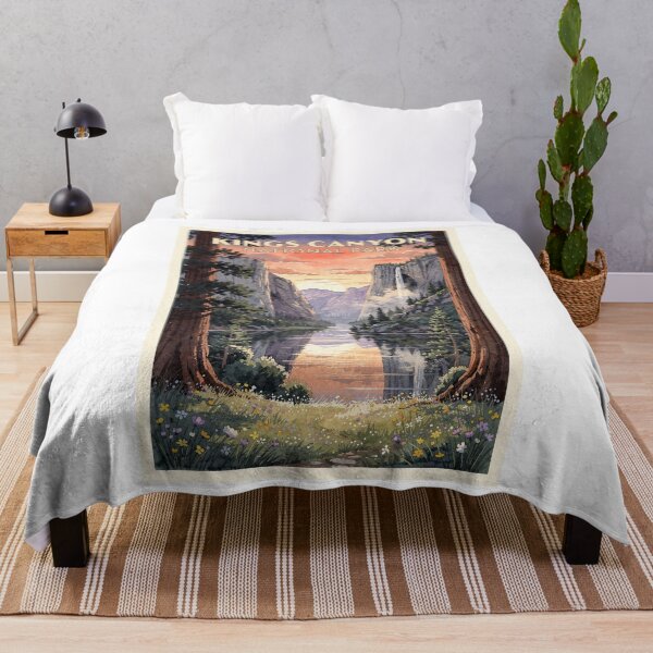 Item preview, Kings Canyon National Park California Vintage Watercolor Travel designed and sold by Teelogic.