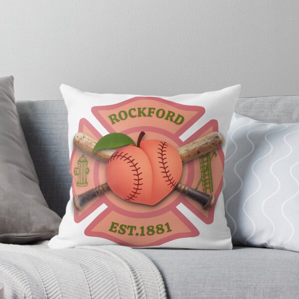 Item preview, Rockford Peaches Rockford Fire Department Crossed Baseball Bats Maltese Cross designed and sold by Bee Bum Designs.