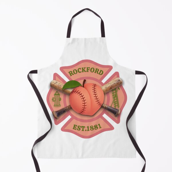 Item preview, Rockford Peaches Rockford Fire Department Crossed Baseball Bats Maltese Cross designed and sold by Bee Bum Designs.