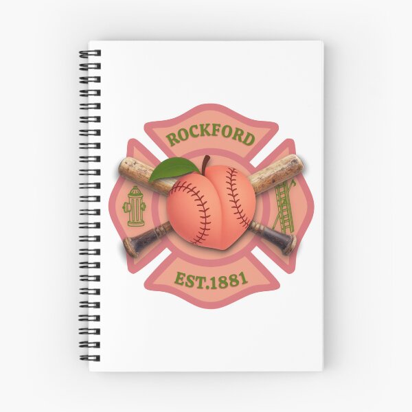 Item preview, Rockford Peaches Rockford Fire Department Crossed Baseball Bats Maltese Cross designed and sold by Bee Bum Designs.