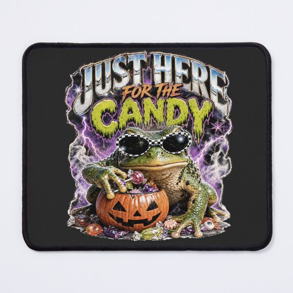 Item preview, Just Here For The Candy Cool Frog T-Shirt | Funny Toad Sunglasses Pumpkin Bucket Halloween Gift designed and sold by illeN-Art-World.
