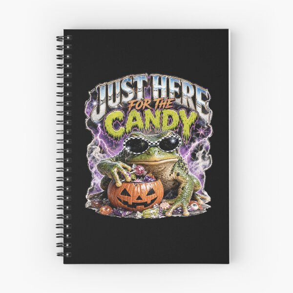 Item preview, Just Here For The Candy Cool Frog T-Shirt | Funny Toad Sunglasses Pumpkin Bucket Halloween Gift designed and sold by illeN-Art-World.