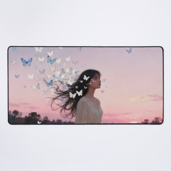 Item preview, Letting Go Fine Art Print | Woman With Butterfly Hair | Healing & Transformation designed and sold by stylishdzign.