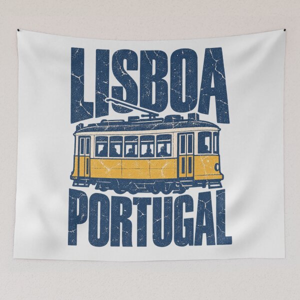 Item preview, Lisbon Portugal Yellow Tram Retro Distressed designed and sold by Yellowriversss.