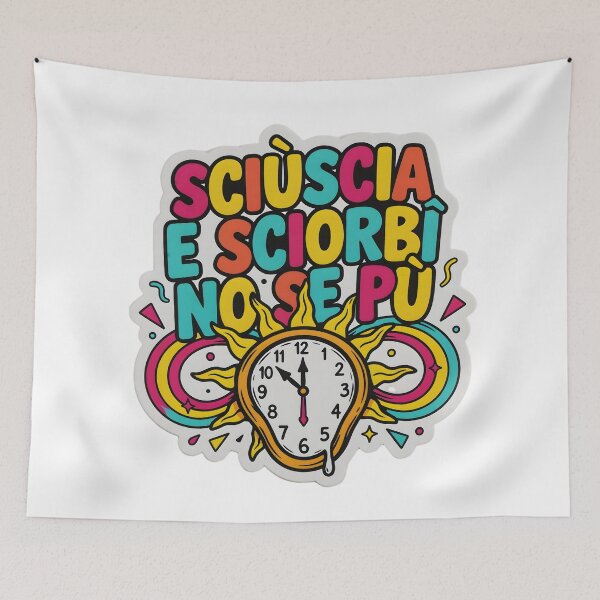 Item preview,  Italian Dialect Saying Retro Sun Clock designed and sold by ManuMax93.