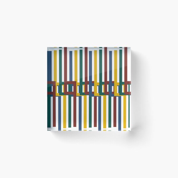 Item preview, Vertical Interlocking Spectrum Grid Geometric Pattern designed and sold by LensDyn™.
