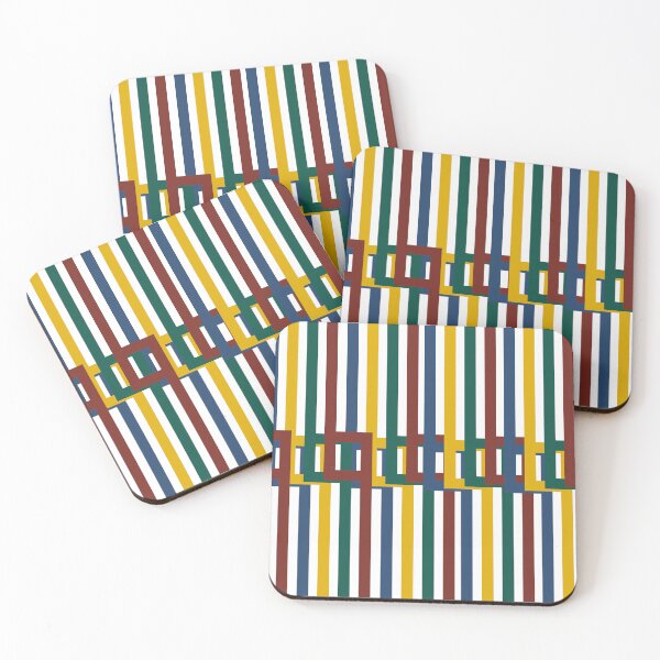 Item preview, Vertical Interlocking Spectrum Grid Geometric Pattern designed and sold by LensDyn™.