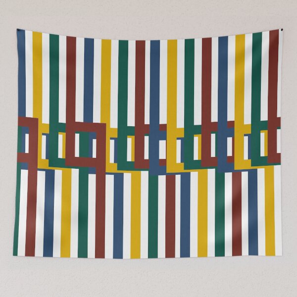 Item preview, Vertical Interlocking Spectrum Grid Geometric Pattern designed and sold by LensDyn™.
