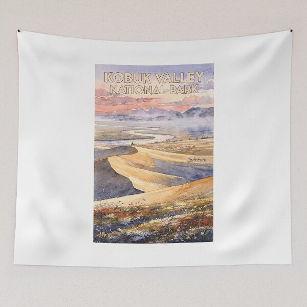 Item preview, Kobuk Valley National Park Alaska Vintage Watercolor Travel designed and sold by Teelogic.