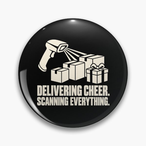 Item preview, Delivering Cheer Scanning Everything Peak Season Humor designed and sold by DreamLayerStudio.