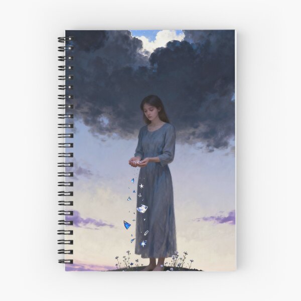 Item preview, Beauty in Brokenness Art Print | Woman Holding Sky Fragments | Healing & Acceptance Wall Art designed and sold by stylishdzign.