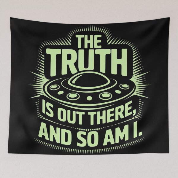 Item preview, The Truth Is Out There UFO Alien Retro Design designed and sold by NatArtSA.