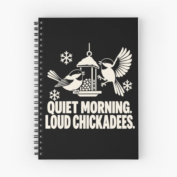 Item preview, Quiet Morning Loud Chickadees Backyard Birding Winter designed and sold by DreamLayerStudio.