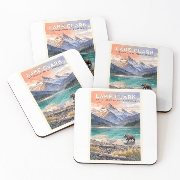 Item preview, Lake Clark National Park Alaska Vintage Watercolor Travel designed and sold by Teelogic.