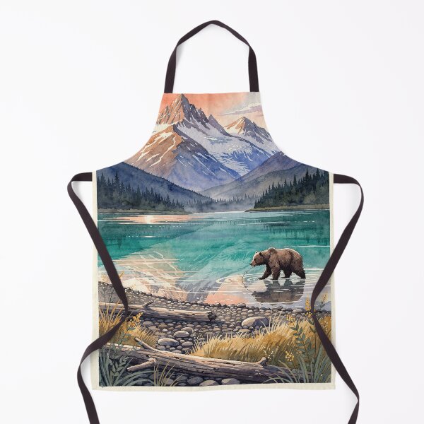 Item preview, Lake Clark National Park Alaska Vintage Watercolor Travel designed and sold by Teelogic.