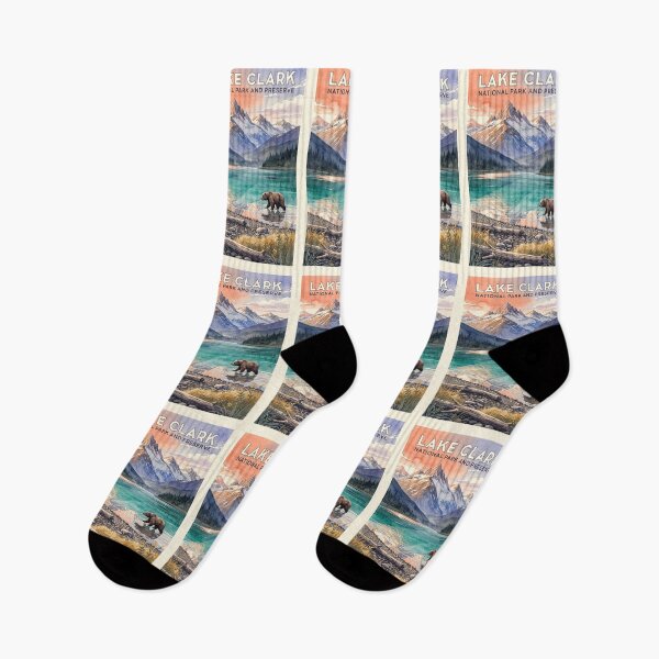 Item preview, Lake Clark National Park Alaska Vintage Watercolor Travel designed and sold by Teelogic.