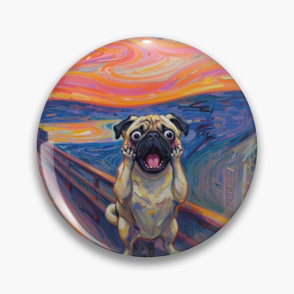 Item preview, The scream pug designed and sold by WildArtIT.