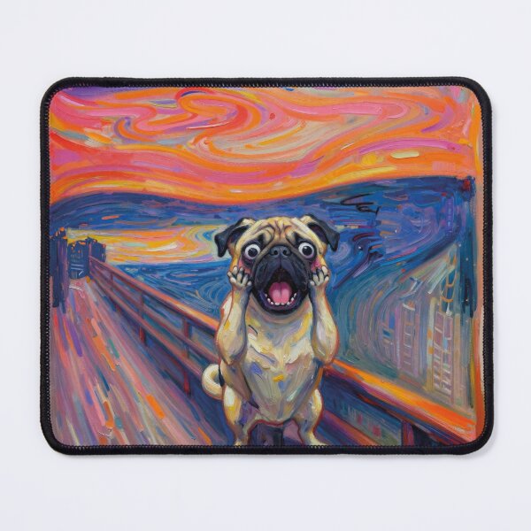 Item preview, The scream pug designed and sold by WildArtIT.