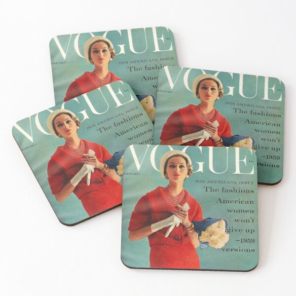 Item preview, Vogue Magazine Cover Vintage Girls Ladies Women Wall Art Poster Print Tee Cushion Mug Shirt designed and sold by Cool Robot Bro..