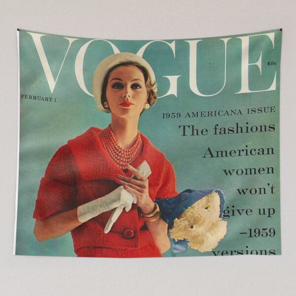 Item preview, Vogue Magazine Cover Vintage Girls Ladies Women Wall Art Poster Print Tee Cushion Mug Shirt designed and sold by Cool Robot Bro..