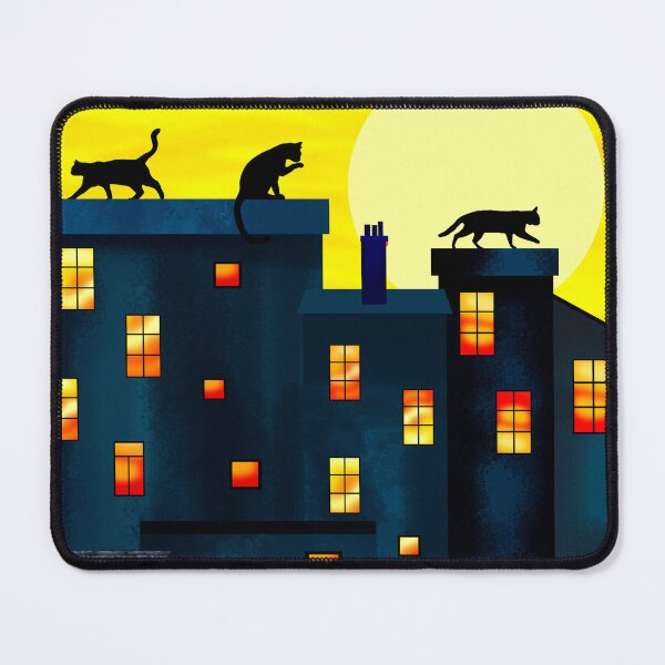 Item preview, Cats on Rooftops at Dusk designed and sold by Andrew  Hitchen.