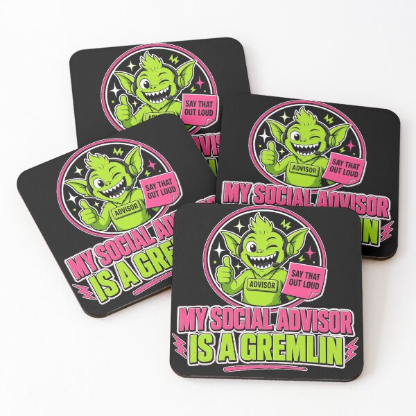 Item preview, My Social Advisor Is A Gremlin Funny Introvert Gaming Meme designed and sold by MirengLab.