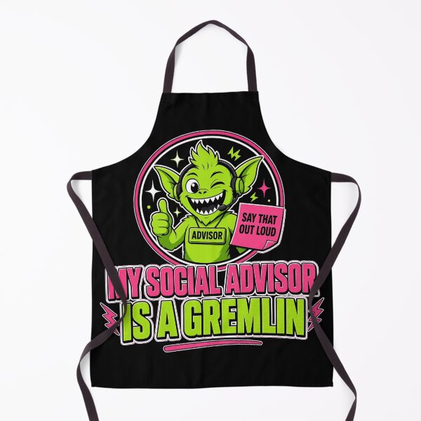 Item preview, My Social Advisor Is A Gremlin Funny Introvert Gaming Meme designed and sold by MirengLab.