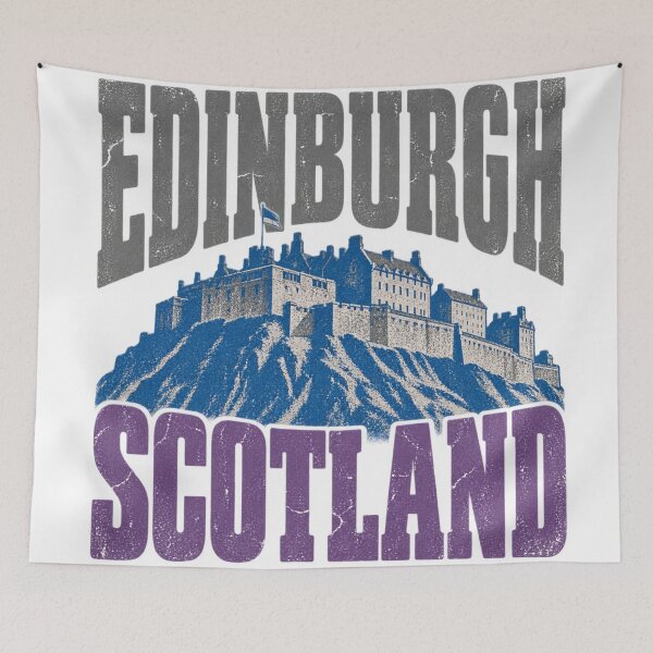 Item preview, Edinburgh Scotland Castle Retro Distressed designed and sold by Yellowriversss.
