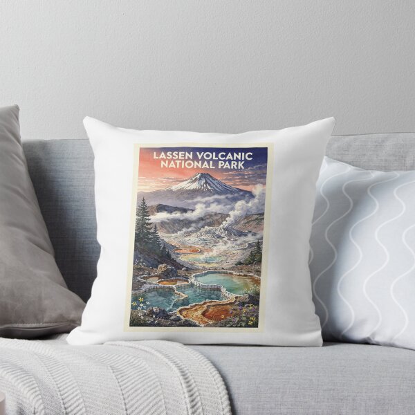 Item preview, Lassen Volcanic National Park California Vintage Watercolor Travel designed and sold by Teelogic.