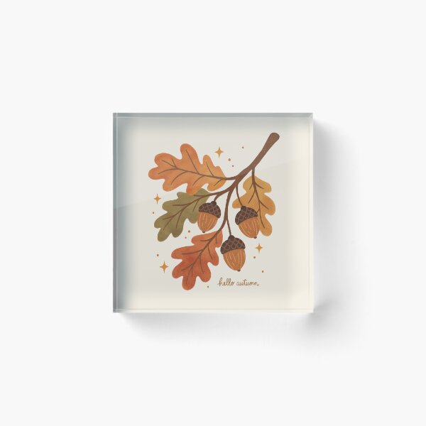 Item preview, "Hello Autumn" Leaves and Acorns designed and sold by OHBOY! Handmade.