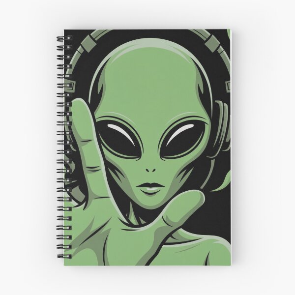 Item preview, Alien Vibes Retro Green Alien Headphones designed and sold by NatArtSA.