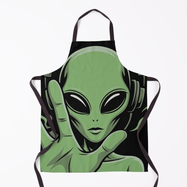 Item preview, Alien Vibes Retro Green Alien Headphones designed and sold by NatArtSA.