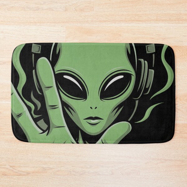 Item preview, Alien Vibes Retro Green Alien Headphones designed and sold by NatArtSA.