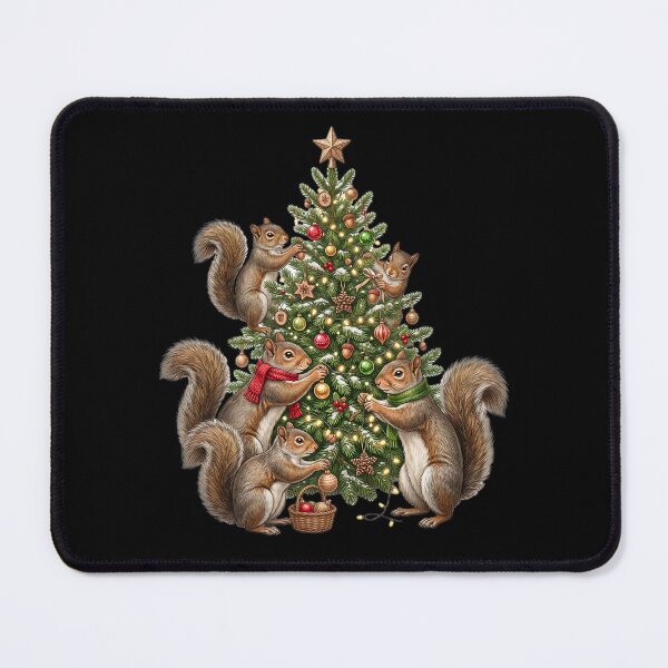 Item preview, Squirrels decorate Christmas tree designed and sold by ReneMM.