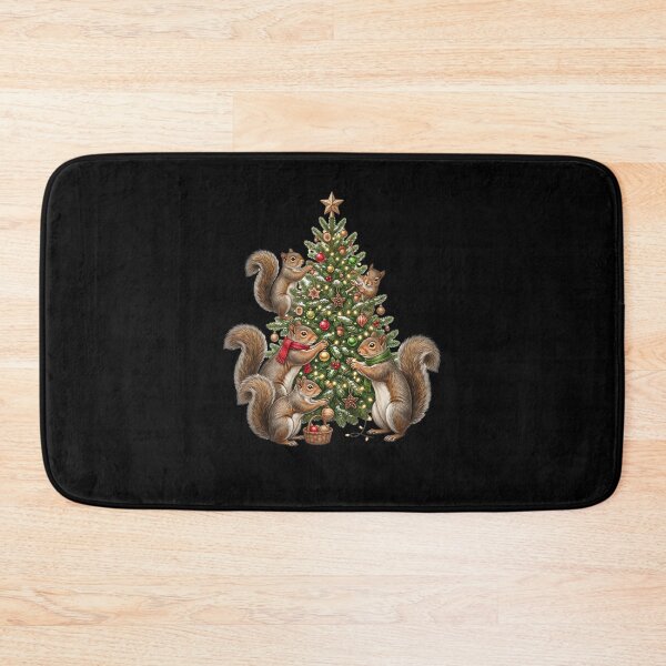 Item preview, Squirrels decorate Christmas tree designed and sold by ReneMM.