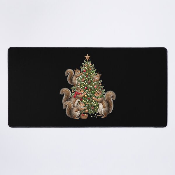 Item preview, Squirrels decorate Christmas tree designed and sold by ReneMM.