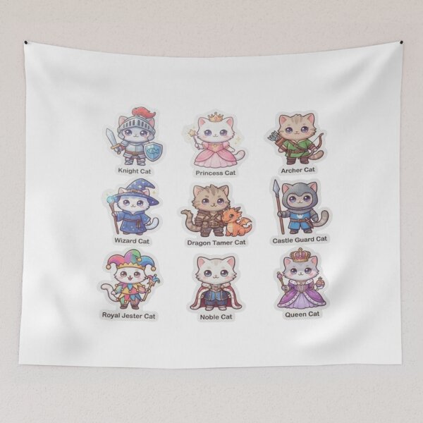 Item preview, Cute RPG Fantasy Cats designed and sold by PrintforDesign.