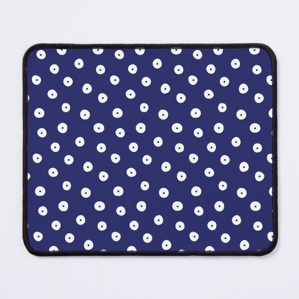 Item preview, Traditional Indigo Blue Eyelet Polka Dot Pattern designed and sold by ModdiesColors.