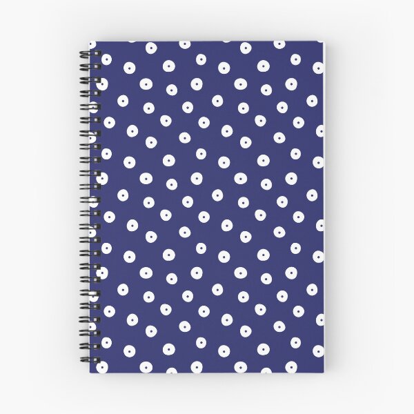 Item preview, Traditional Indigo Blue Eyelet Polka Dot Pattern designed and sold by ModdiesColors.