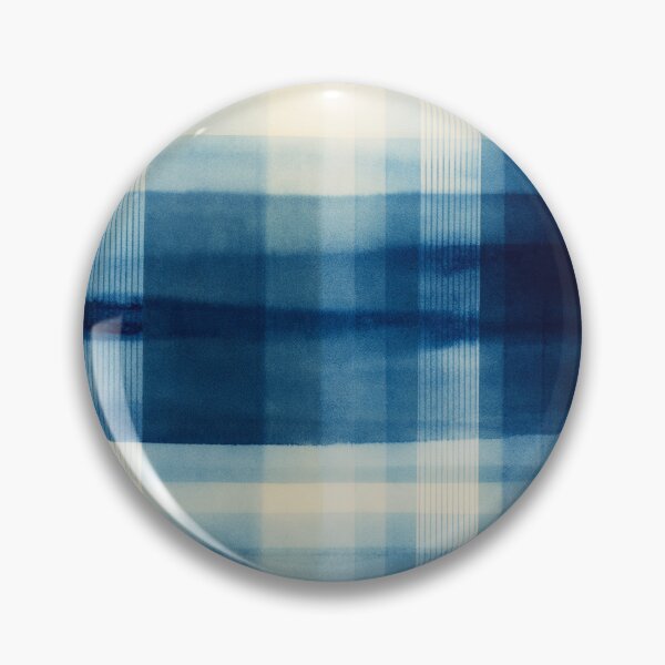 Item preview, Indigo Coastal Plaid Quiet Luxury Pattern designed and sold by trajeado14.