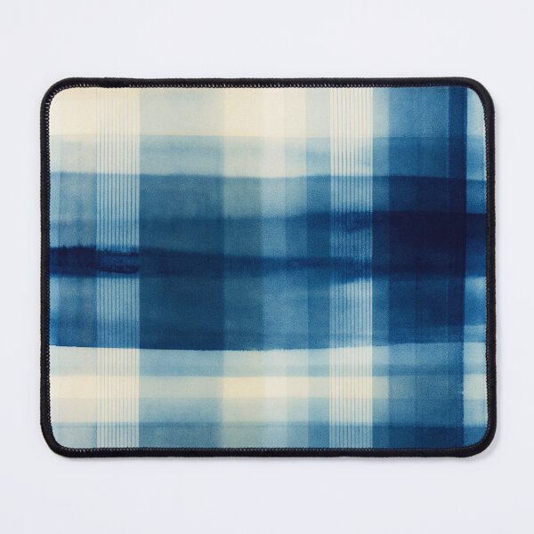 Item preview, Indigo Coastal Plaid Quiet Luxury Pattern designed and sold by trajeado14.